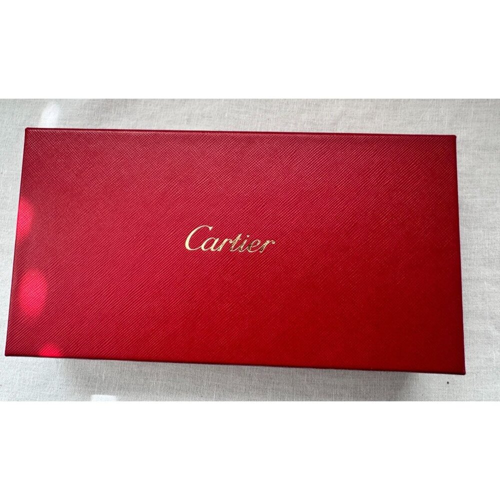 Cartier Red Monogram Leather Long Wallet With Snap Closure - Picture 5 of 16